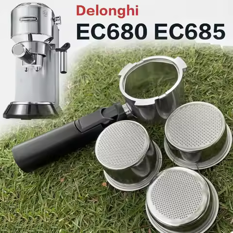 51mm Coffee Bottomless Portafilter Filter For Delonghi Dedica ec680 ec685 Replacement 1 2 4 Cups Bas