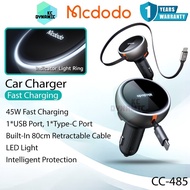 Mcdodo CC-4850 FreeGo Car Charger Buit-In 80cm Retractable Cable 45W Car Charger Mcdodo CC-485 Mcdod