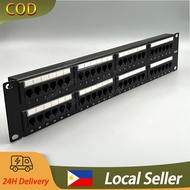 24/48 port unshielded CAT6CAT5 network distribution frame 1U cabinet mounted cable management rack