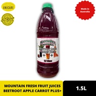 MOUNTAIN FRESH FRUIT JUICES BEETROOT APPLE CARROT PLUS+ 1.5L BEETROOT JUICE CARROT JUICE APPLE JUICE