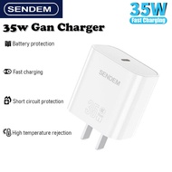 SENDEM B27 35W Gan Charger USB Wall Type C Fast Charging Adapter Plug For Mobile Phone Charger