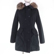 MONCLER MONTICOLE 黑色狐狸毛連帽羽絨服，尺寸 1，女款，成色極佳。