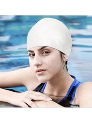 矽膠防水泳帽適合長髮舒適護耳專業泳帽防滑