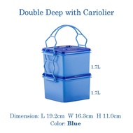 Double Deep DUO Set 1.7L - Blue Color Tupperware