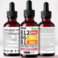(1 Pack) Vitamin B12 and B6 Liquid Drops, B12 Sublingual Vitamin B Complex - B 12 Vitamin 5000mcg - 