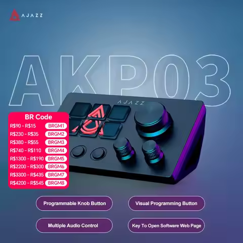 AJAZZ AKP03E/AKP153E Desktop Controller Mini Keyboard Helper, Wired Connection, Supports PC and Lapt