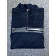 KIM YOUNG JO NAVY HALF ZIPPER T-SHIRT SIZE L