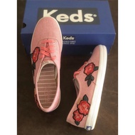 KEDS2021 summer new canvas shoes, embroidered shoes, denim shoes, pink single shoes, low-top casual, versatile design, n hot sale