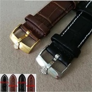 Rolex Genuine Leather Watch Strap Daytona Log Type Cowhide Pin Buckle Leather Bracelet Men 18 19 20