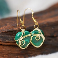 【綠色寶石】天然孔雀石手作項鍊 / 原礦手作