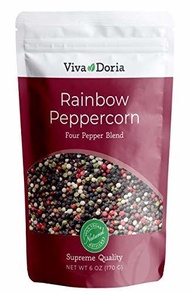 ▶$1 Shop Coupon◀  Viva Doria Rainbow Peppercorn - Four Peppercorn Blend, Whole Black, Green, Pink an