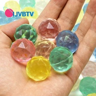 IJVBTV 6Pcs ใหญ่มากๆ ลูกบอลเด้งเพชร ใสสะอาด ของเล่นเด้งได้ ลูกบอลเด้งยาง ตลกๆ สีรุ้งรุ้ง ของขวัญสำหรับเด็ก