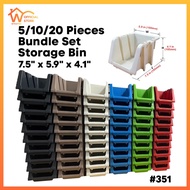 Winspire Tool Organizer Bin – Stackable Storage Box 7.5" x 5.9" x 4.1" ( 351)