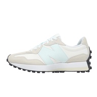 New Balance NB Casual Shoes 327 Women's Shoes Beige Blue Retro Stitching Suede N-Shaped Shoes W32712