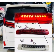 Toyota vellfire alphard anh20 agh30 2008 - 2021 rear spoiler third brake light led fog lamp DRL cove