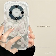 Honor X9B 90 5G Case Honor X8B Cute butterflies Clear Transparent Jelly Shockproof Phone Case With P