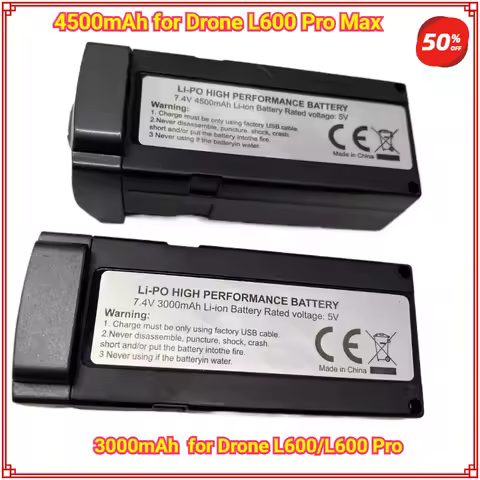 L600 Max Drone Battery Properller 7.4V 4500mAh 30min Battery Life for LYZRC L600 Pro Max Drone Batte