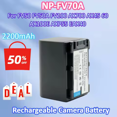 Brand New NP-FV70A NPFV70A 7.2V 2200mAh Camera Battery for FV50 FV50A FV100 AX700 AX45 60 AX100E AXP