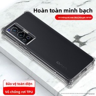 Vỏ Silicone Trong Suốt Chống Sốc với Túi Khí Góc cho iQoo 9 và iQoo 9 Pro