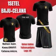 kaos dryfit premium tni-AD Baju Kaos Jersey Stelan olahraga TNI AD