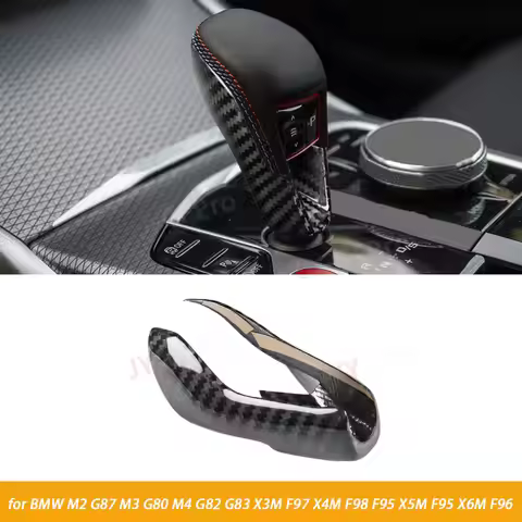 Dry Carbon Fiber Gear Shift Knob Cover Car Interior Retrofitting for BMW M2 G87 M3 G80 M4 G82 G83 X3