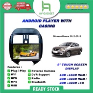 [Free Reverse Camera] Nissan Almera 2012-2015 Fultron 9" Car Android T3L Player Plug &amp; Play Socket Casing Wifi Bluetoot