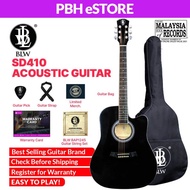 BLW Acoustic Guitar SD410 Cutaway Package 41 Inch Gitar Akustik with Bag, String Set, Strap with Tru