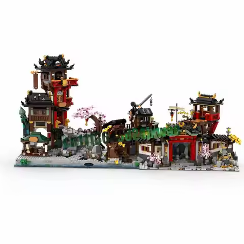 6266PCS Ninjago City Old Town MOC Model Custom Puzzle Architecture DIY Assembly Educational Building