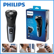 Philips S3133/51 Series 3000 Shaver, Integrated Trimmer Black/Light Blue