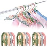 Travel Folding Hanger Household Multifunctional Portable Hanger (Blue Pink Green Beige)