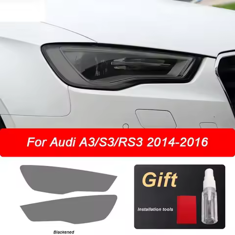 For Audi A3 8V A4 B8 B9 A5 A6 C8 A7 A8 D4 TT E-tron R8 Car Headlights Tint Smoked Black Protective F