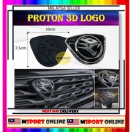 Proton 3D Matte Black Emblem Logo for Proton Wira Iswara Proton Grille Logo (Proton Grille)