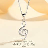 Note Necklace Pendant Female Korean Version Fashion Love Rhythm Note Pendant