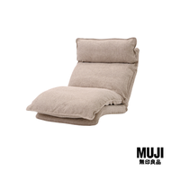 มูจิ เก้าอี้ไฮแบคพนักพิงแบบวางพื้นปรับระดับได้ สีเบจ - MUJI High-Back Floor Chair Beige (W72 x D120 