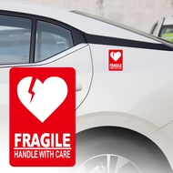 "FRAGILE" Warning Sticker "HANDLE WITH CARE" Reflective Decal Car Motorcycle Scooter Bike Scratches Cover Stickers Decals