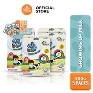 Farm Fresh Grow Powder 1-3 Years Old 800g x 5 Packs + [FREE] Farm Fresh Grow Formulated Milk 1-6 Y/O
