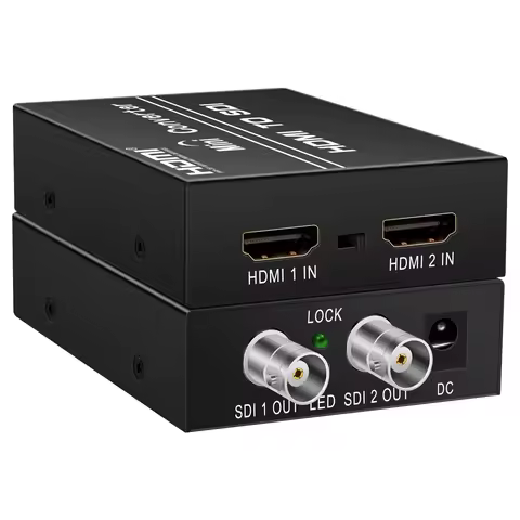 HDMI to SDI Converter 3G SDI Display, 2 SDI to SDI SD HD 3G 1080P HD Switcher for PC DVD Laptop Moni