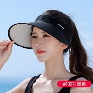 YQ24 Hat Female Summer Air Top Sun-Proof Cycling Uv Protection Big Brim Face-Covering Face-Looking Small Headband Sun Ha