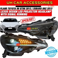 TOYOTA 86 GT86 2012 / SUBARU BRZ 2013 LEXUS DESIGN LED PROJECTOR HEADLAMP WITH RUNNING SIGNAL