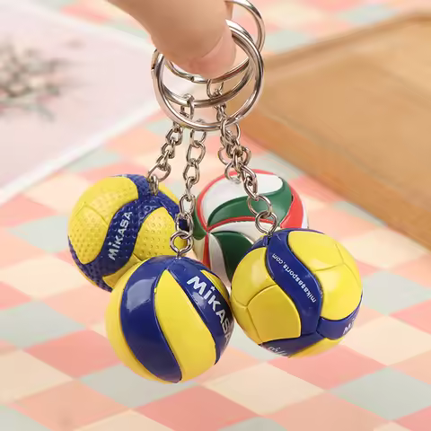 1xFashion PVC Volleyball Keychain Ornaments Business Volleyball Gifts Beach Ball Sport For Players M
