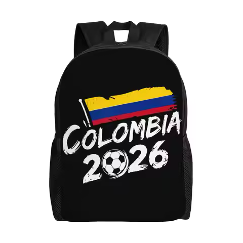 2026 Colombian Flag Colombia Soccer Backpack Daily Backpacks Women Men Kawaii High School Bags High