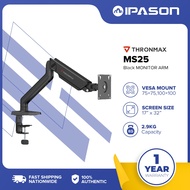 THRONMAX MS25 Monitor Stand: Mechanical Spring-Adjustable Monitor Stand for 17–32-inch Monitors