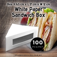 White Paper Sandwich Box (100 pcs/pkt)/ Take away