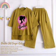 Setelan Anak Cargo Cringkel Air Flow Barbie Set Cargo Kids / Morlin Set Kids / Setelan Amelia Kids S