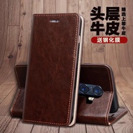 Oppo Reno 2 Cowhide Real Genuine Leather Wallet Full Case Casing Cover