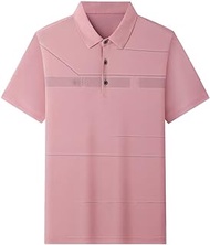 MMLLZEL Men's Clothing Casual Men's Polo Shirt Lapel Golf Short Sleeve Business Daily Top T-shirt (Color : D, Size : L code)