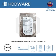 SEAGATE 6000GB / 6TB 7.2K 12G SAS 512e 3.5" HDD [ V4 ] // ST6000NM0034 // 1HT27Z-001