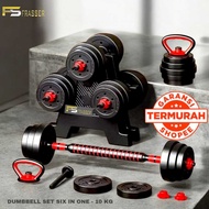 Frasser Dumbbell Set Fitness Equipment 10 Kg six In One Dumbell Barbell Set DMB ST 01