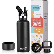 Mollcity Thermos Flask 475ml/16oz Stainless Steel Insulated Cup With straw cover and filter cover And Handle cover water bottle for kids adults outdoor