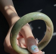 三彩翡翠手鐲 | 18圍 | 天然緬甸玉翡翠A貨 | 送禮